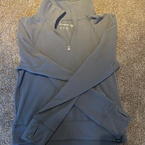 Grey 1/4 Zip pullover Abercrombie Kids girls 13-14